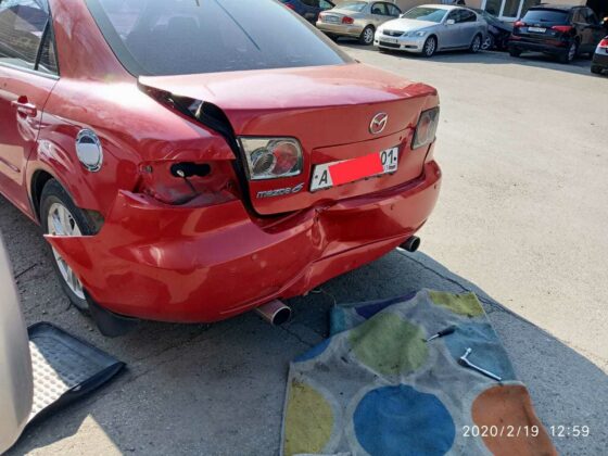 Mazda 6 ремонт повреждений багажника