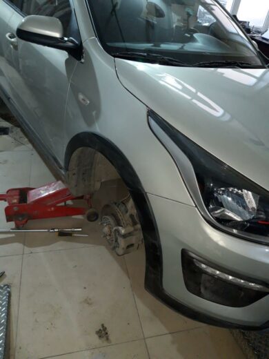 Kia Rio ремонт и покраска крыла