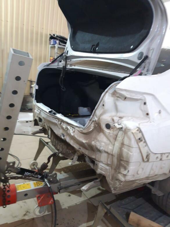Nissan Teana фото процесс ремонта багажника