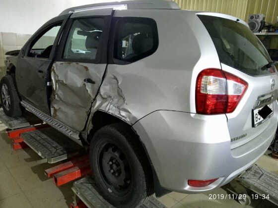 Nissan Terrano восстановление геометрии кузова